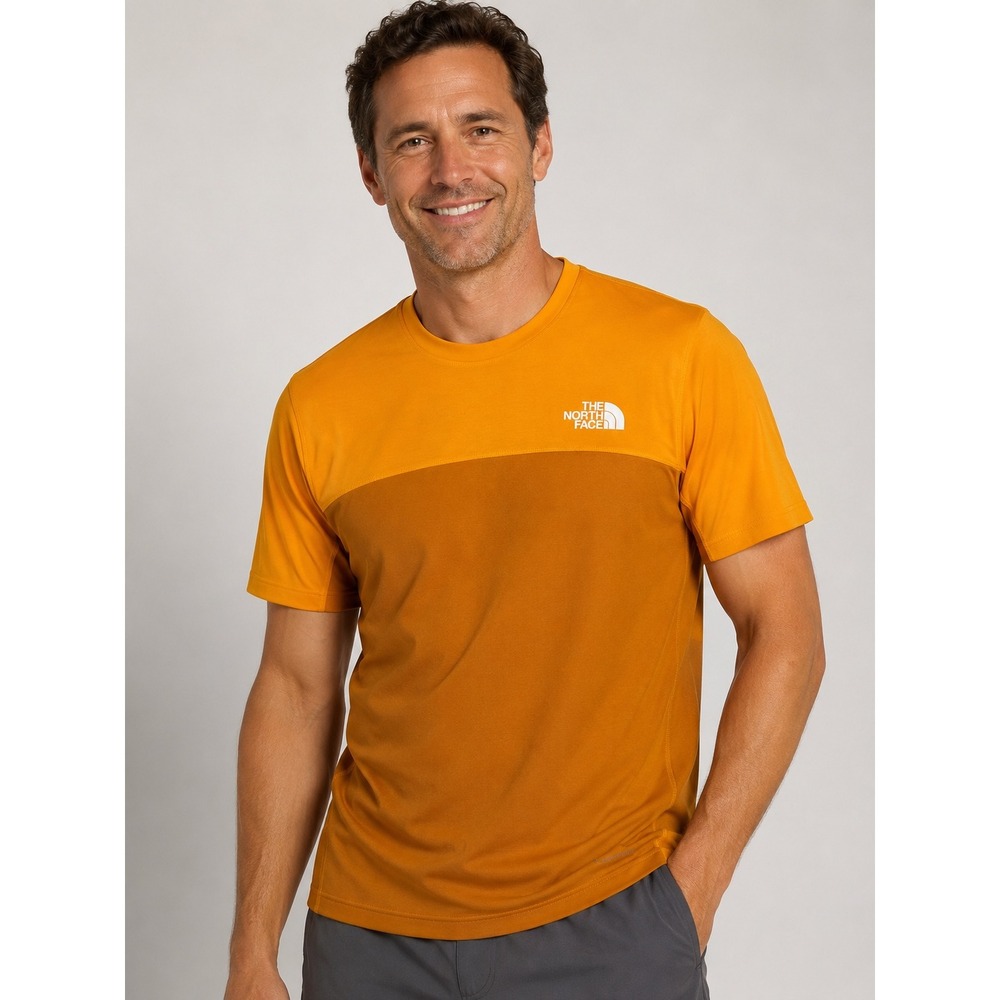 The North Face Flash Dry Short Sleeve Performance Tee Golden Yellow Men's Medium